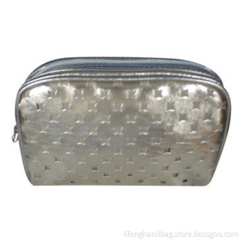 PU Cosmetic Handbag, Punching Design, Various Design and Colors Available